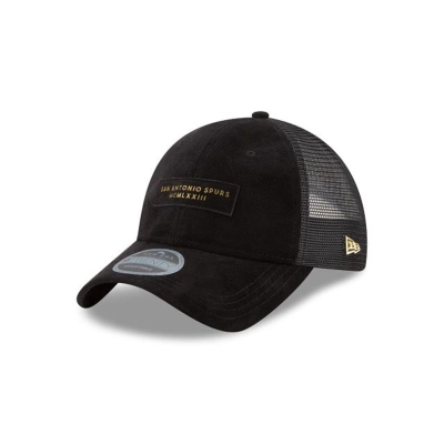 San Antonio Spurs Gorra | New Era NBA Trucker 9twenty Adjustable Cap Mexico - Negros